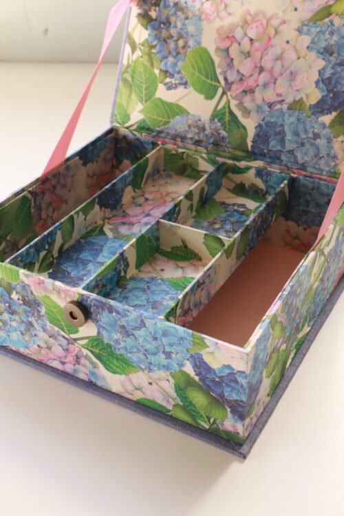 Caja con piso y tirantes